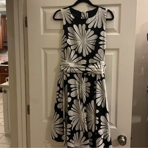INC Floral Black and White Dress